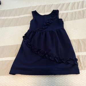 Janie & Jack navy dress with ruffle detail